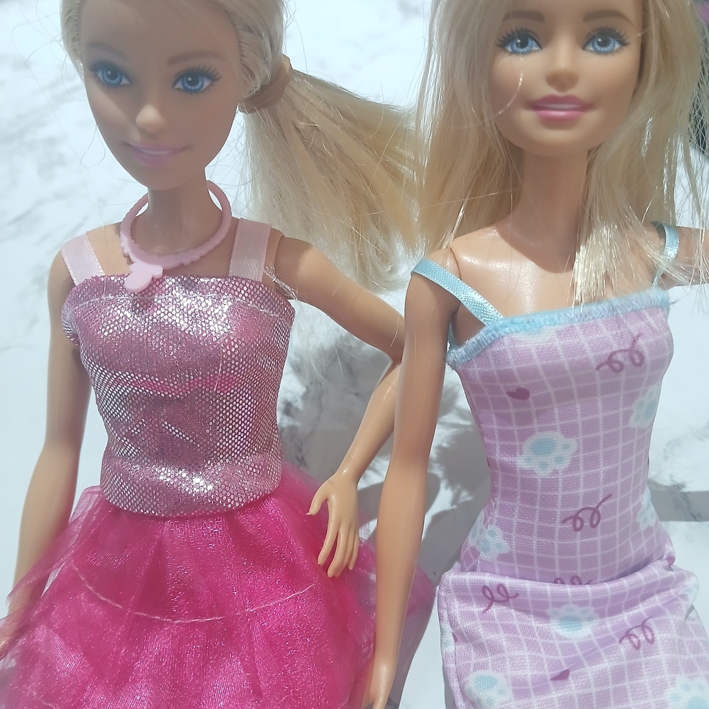 Mattel Fashion Dolls in Pink and Lavender Outfits